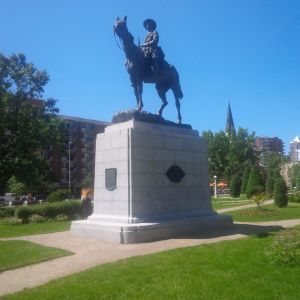 One of the war memorials in Central Memorial Park