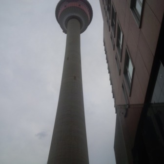 An ominous shot of the Calgary Tower